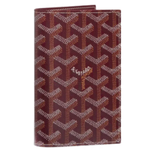 Goyard Grenelle Passport Cover Burgundy