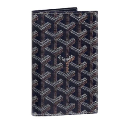 Goyard Grenelle Passport Cover Navy Blue
