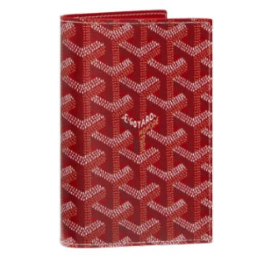 Goyard Grenelle Passport Cover Red
