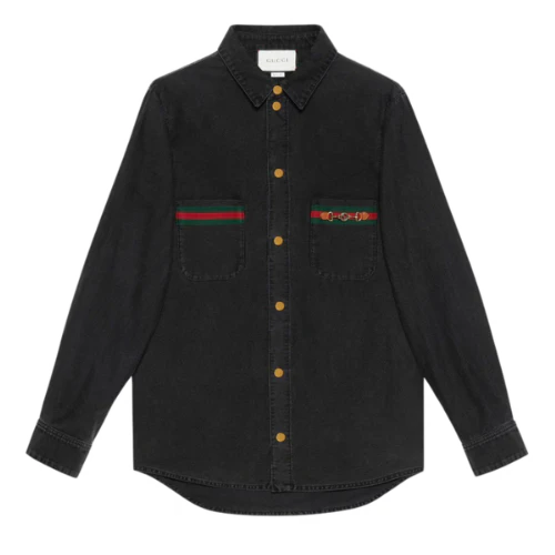 Gucci Denim Shirt Washed Black