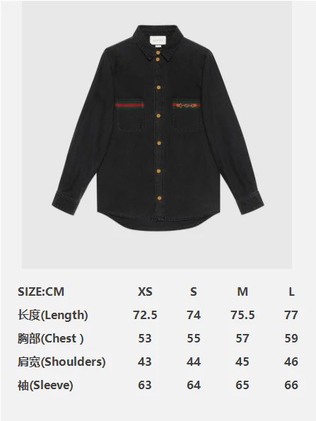 Gucci Denim Shirt Washed Black - Image 2