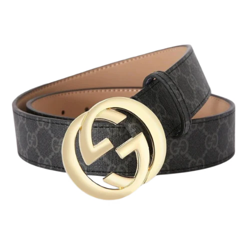 Gucci GG Belt Black Gold