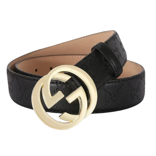 Gucci GG Belt Black Gold