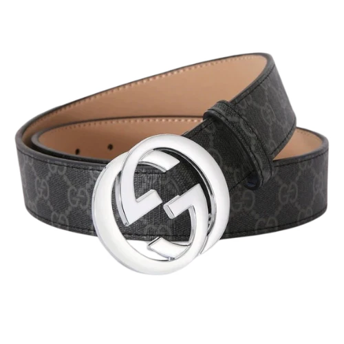 Gucci GG Belt Black Silver