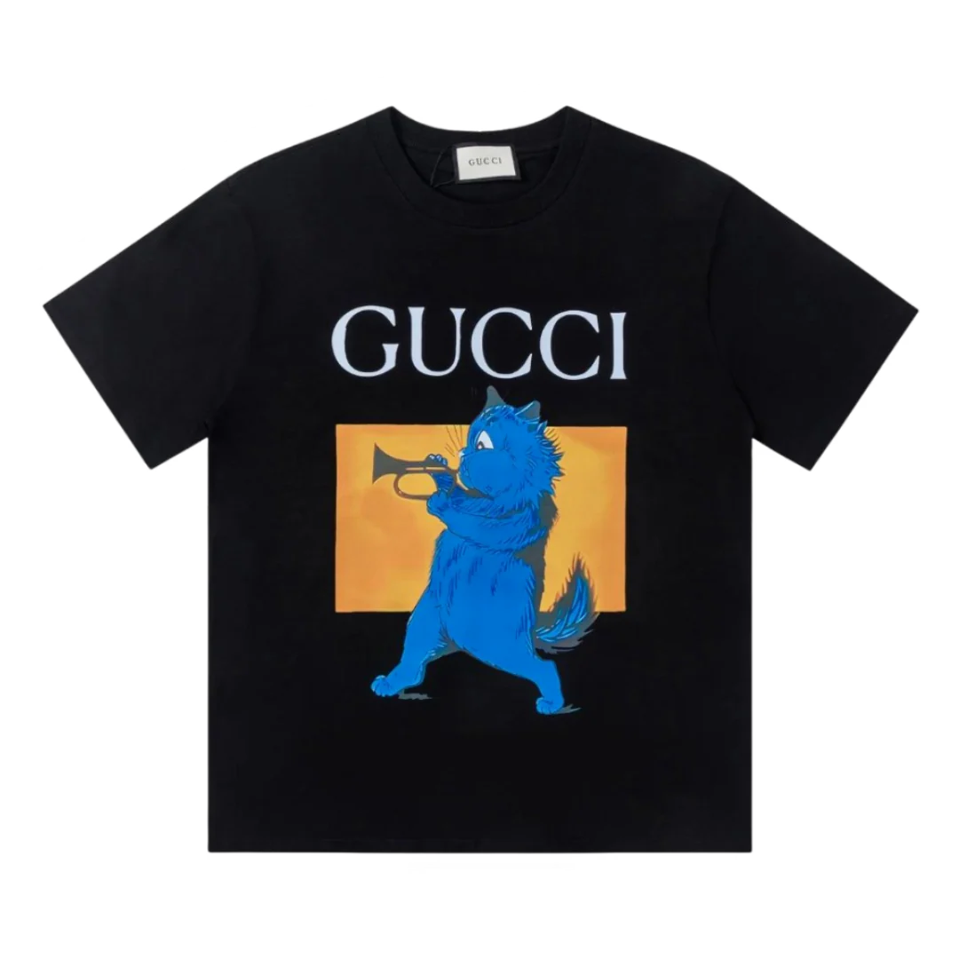 Gucci Music Cat T-Shirt Black