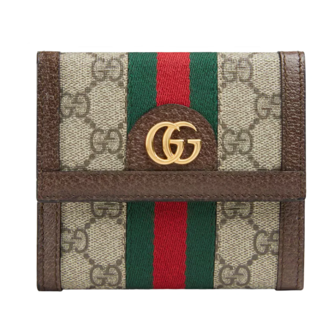 Gucci Ophidia Bi-Fold Wallet Beige & Brown