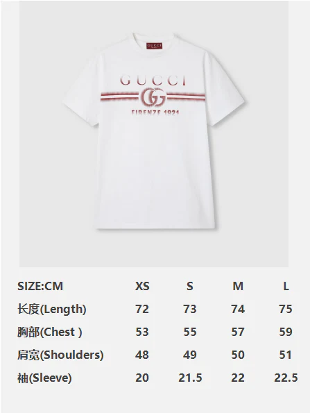 Gucci T Shirt Firenze 1921 White Red - Image 2