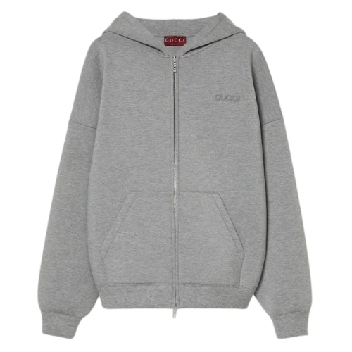 Gucci Zip Hoodie Grey