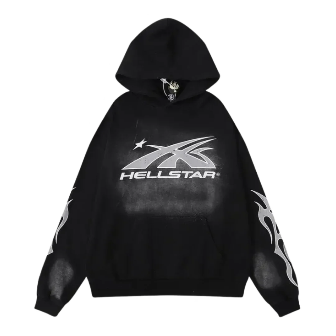 Hellstar Hoodie Washed Black