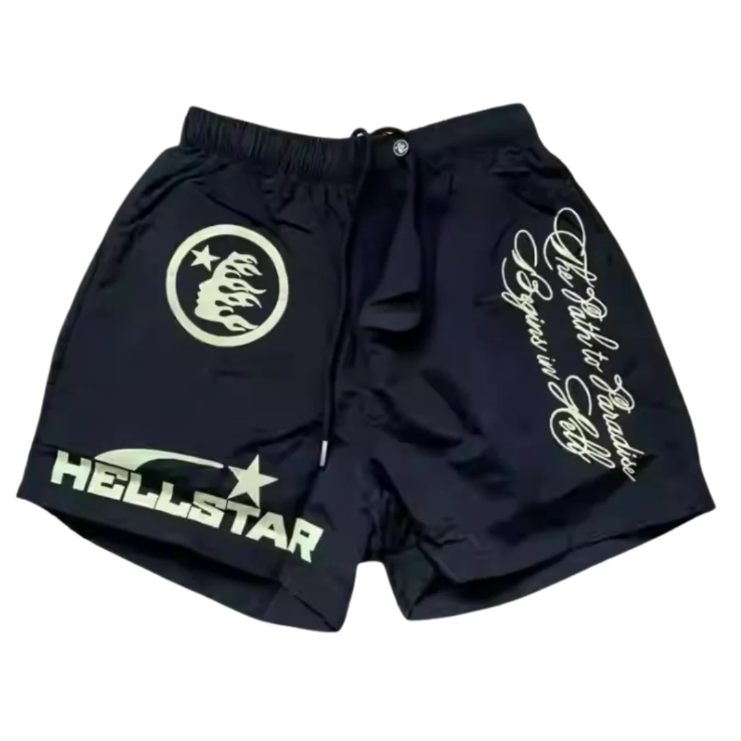 Hellstar Shorts Black & Neon