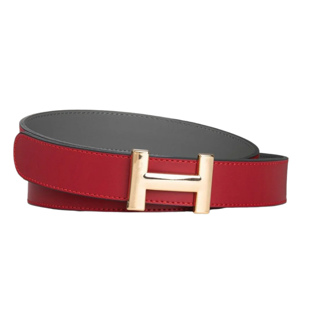 Hermes Leather Belt Red