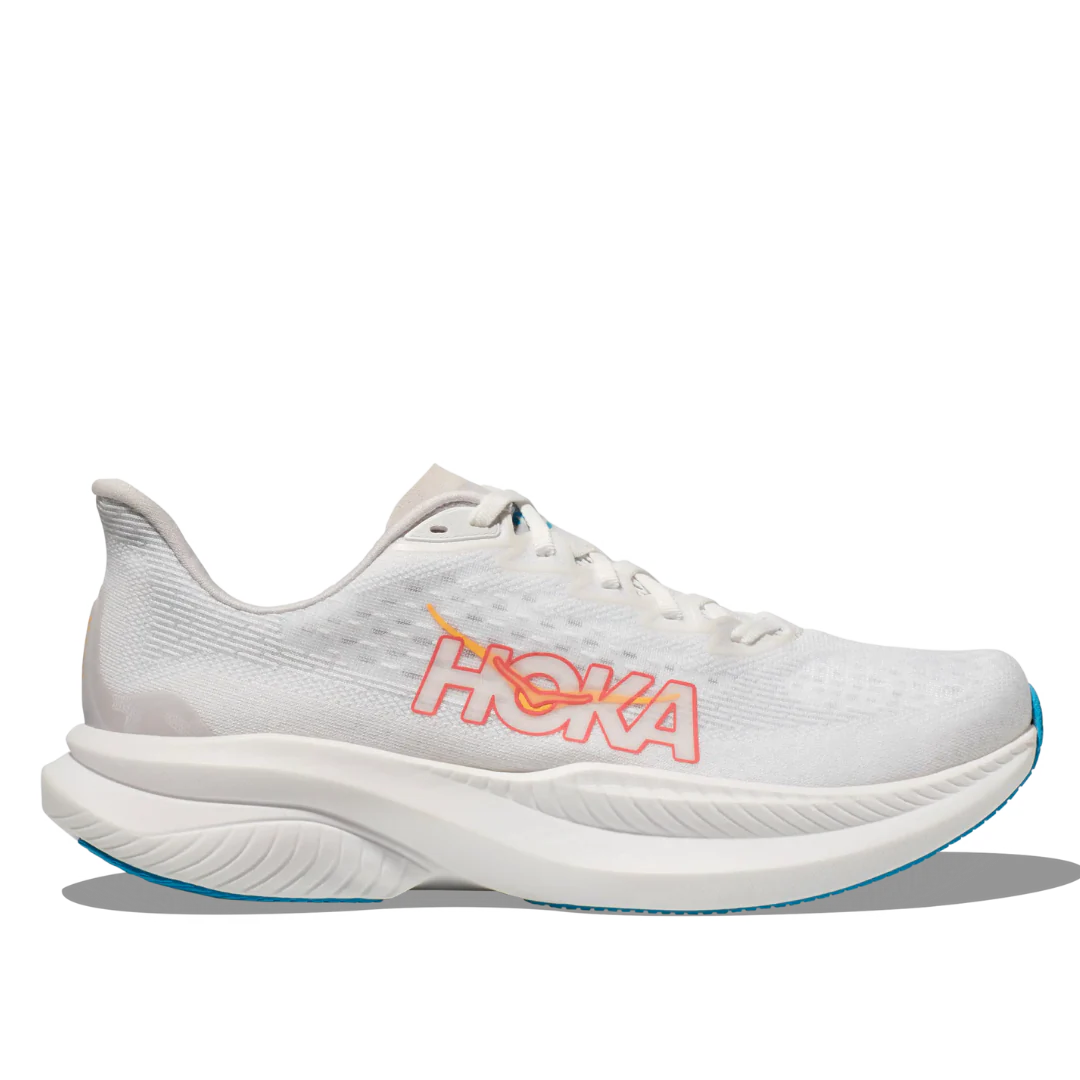 Hoka Mach 6 White & Nimbus Cloud