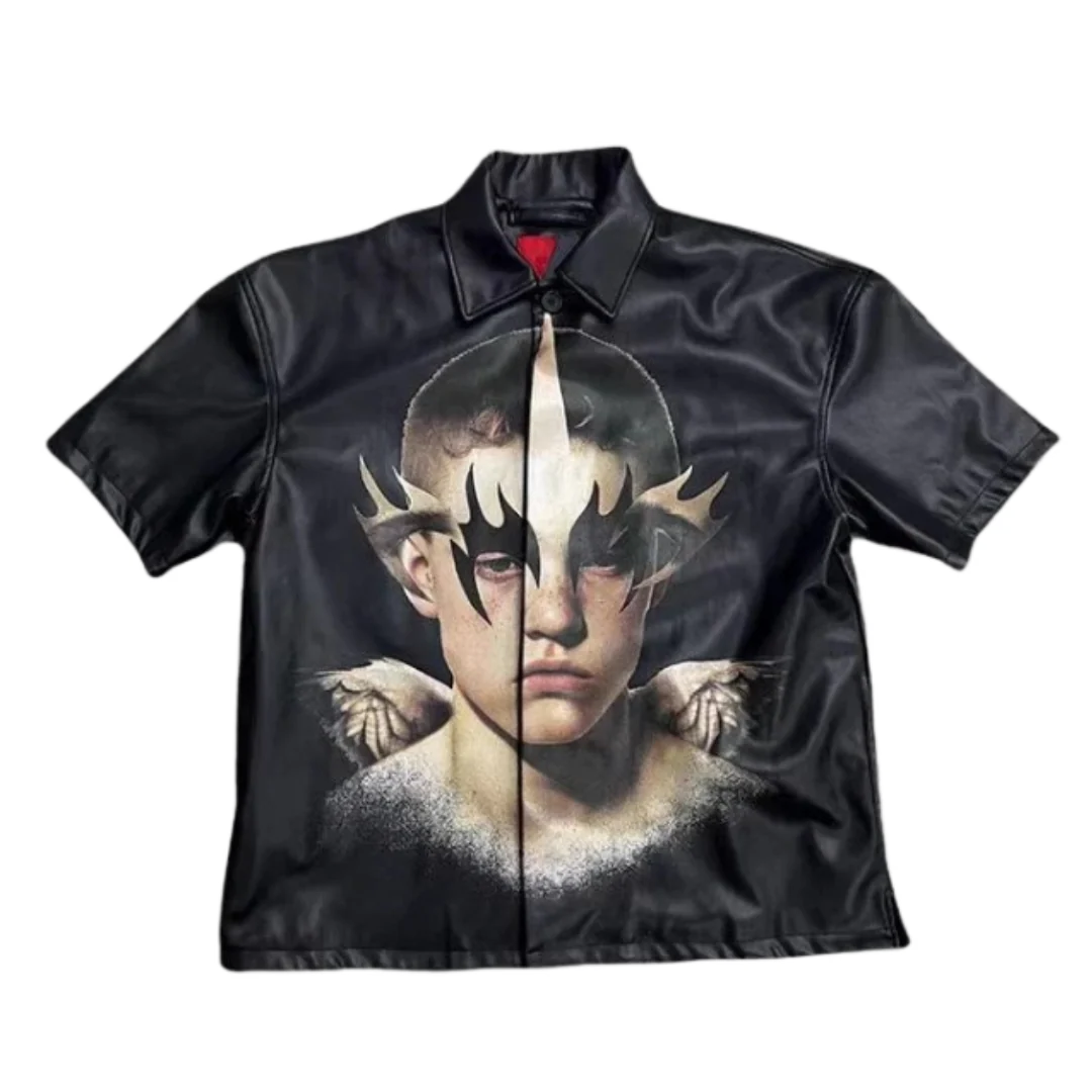 KUSIKOHC Fantasy Face Short Sleeve Shirt
