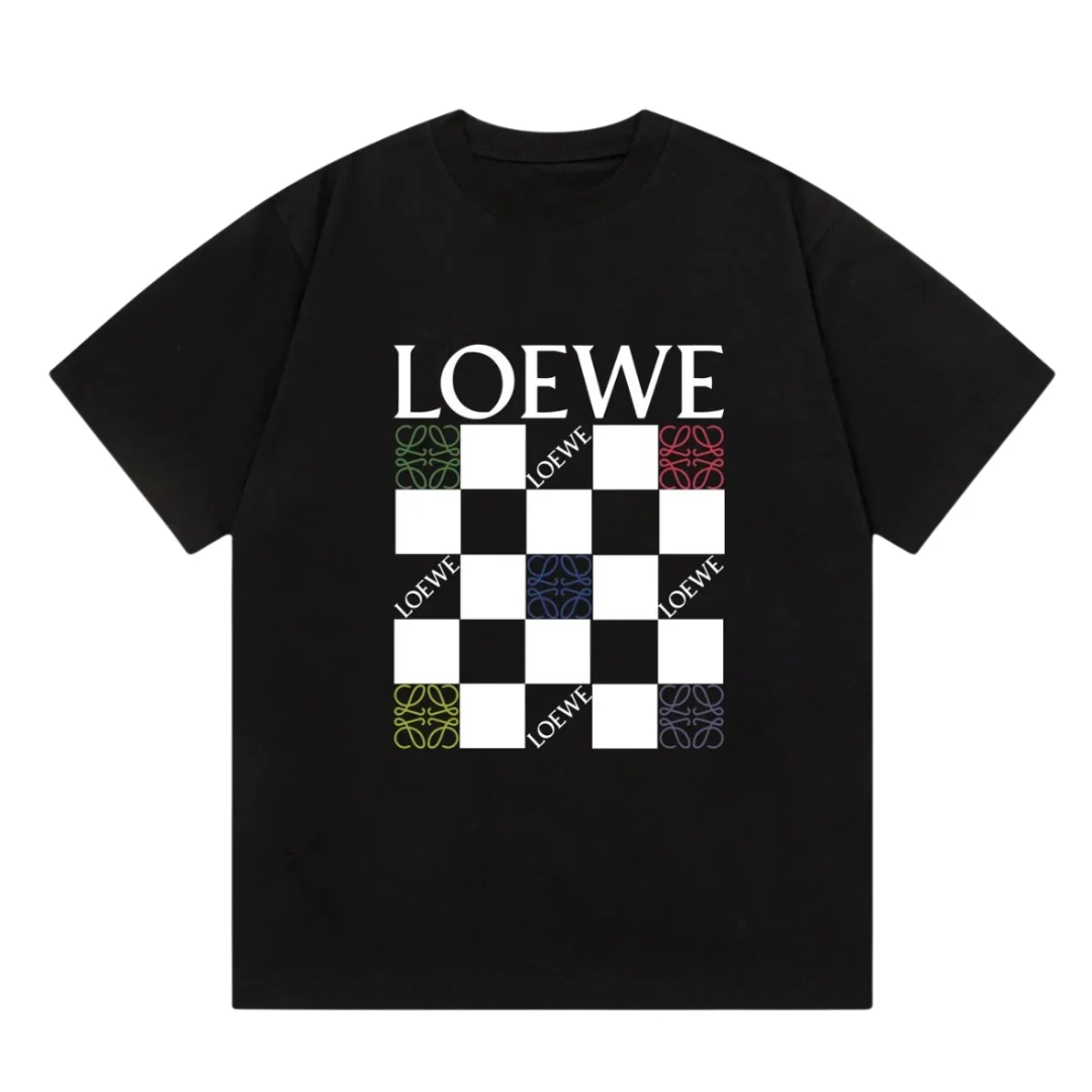 Loewe Chess Pattern T-Shirt Black