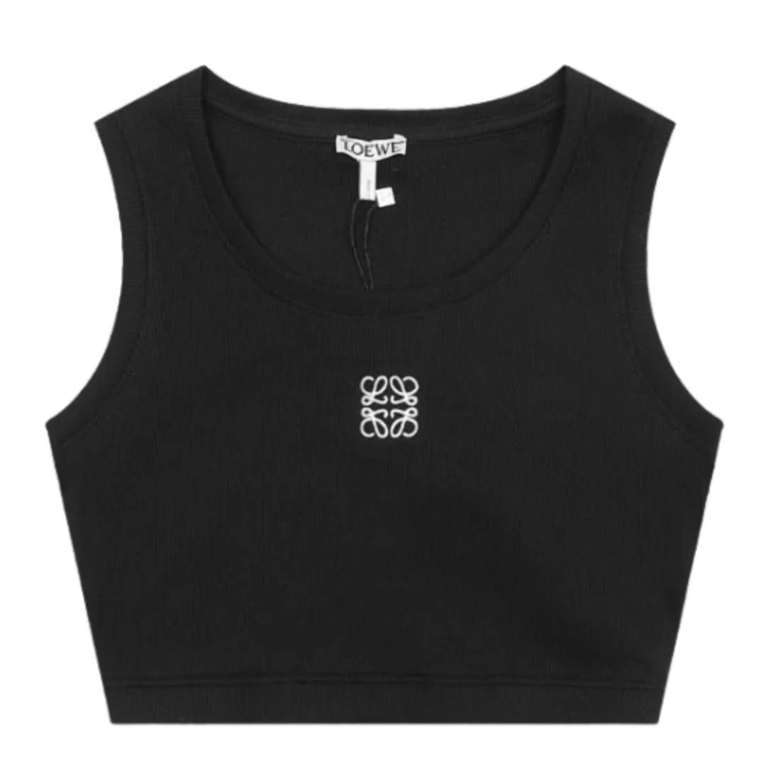 Loewe Cropped Annagram Tanktop Black