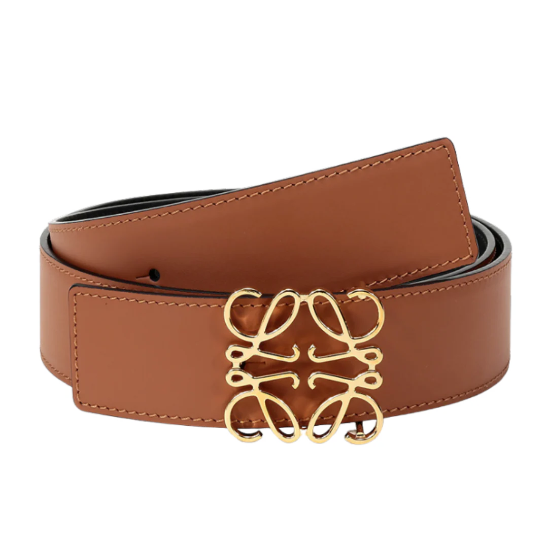 Loewe Leather Belt Brown & Gold