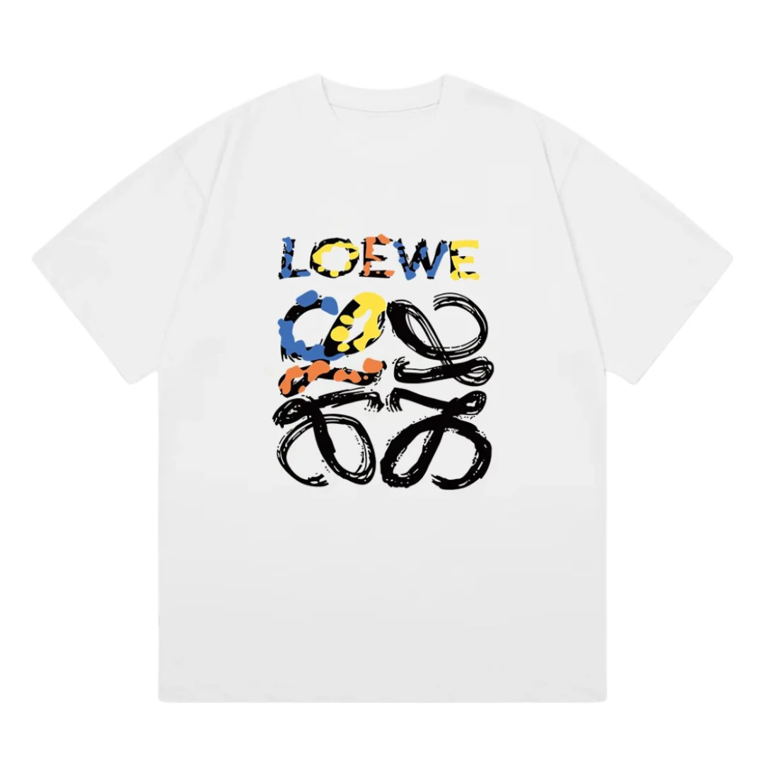 Loewe Multi Colors Print T-Shirt White