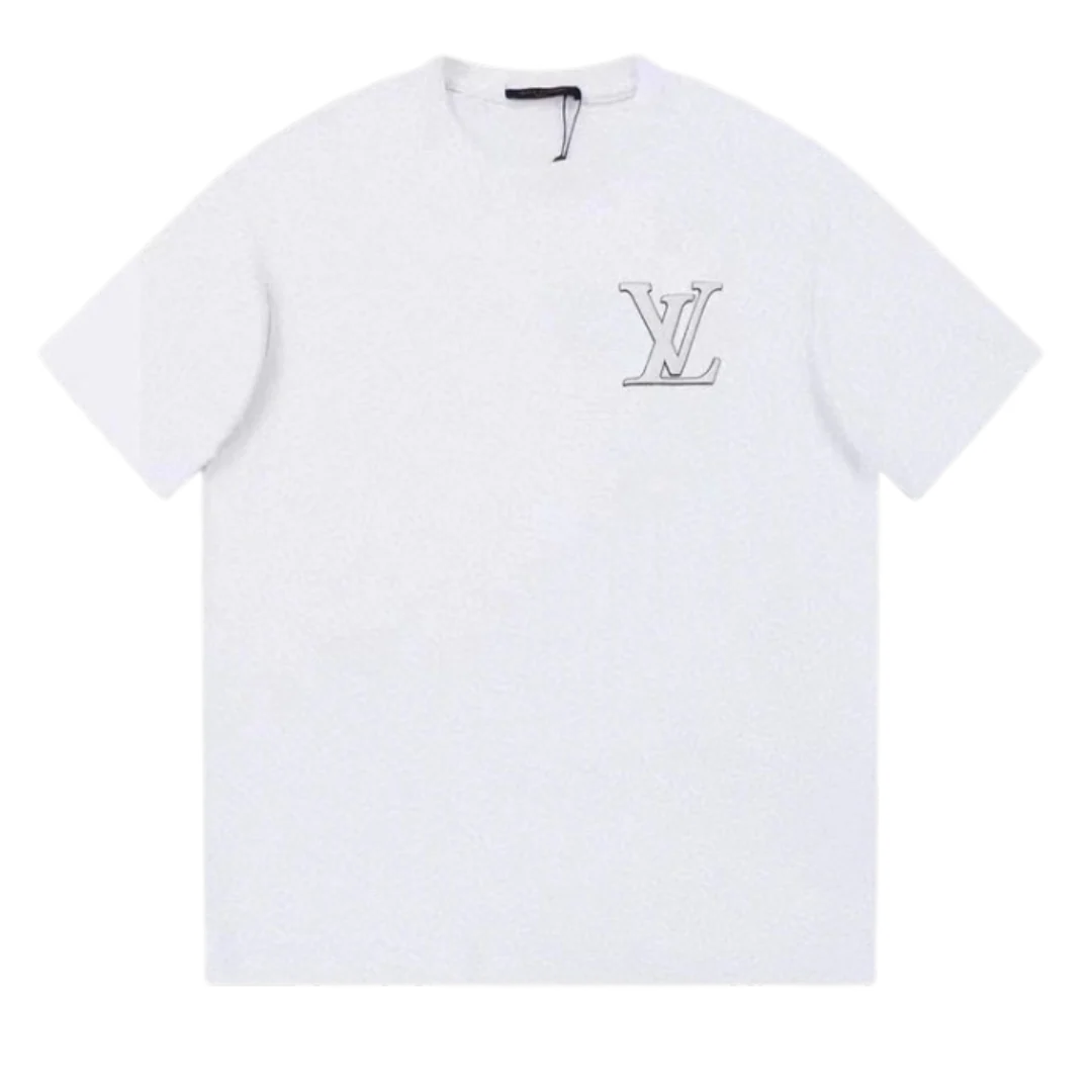 Louis Vuitton Big LV Chest-Print T-Shirt White