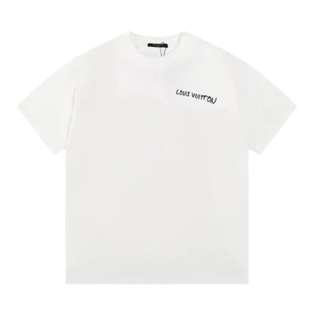 Louis Vuitton Cursive Writing T-Shirt White