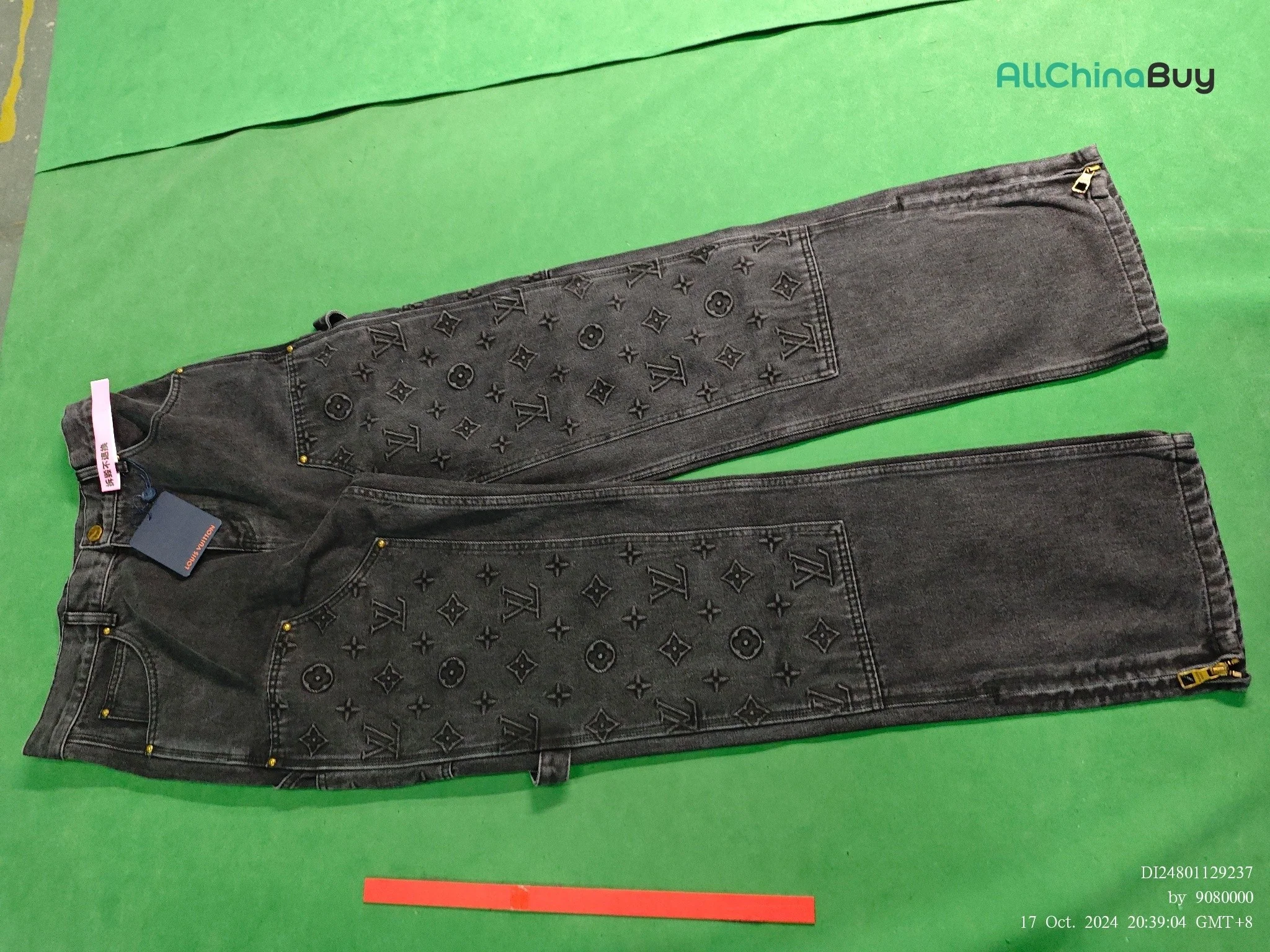 Louis Vuitton (LV) Carpenter Denim Jeans Grey - Image 3