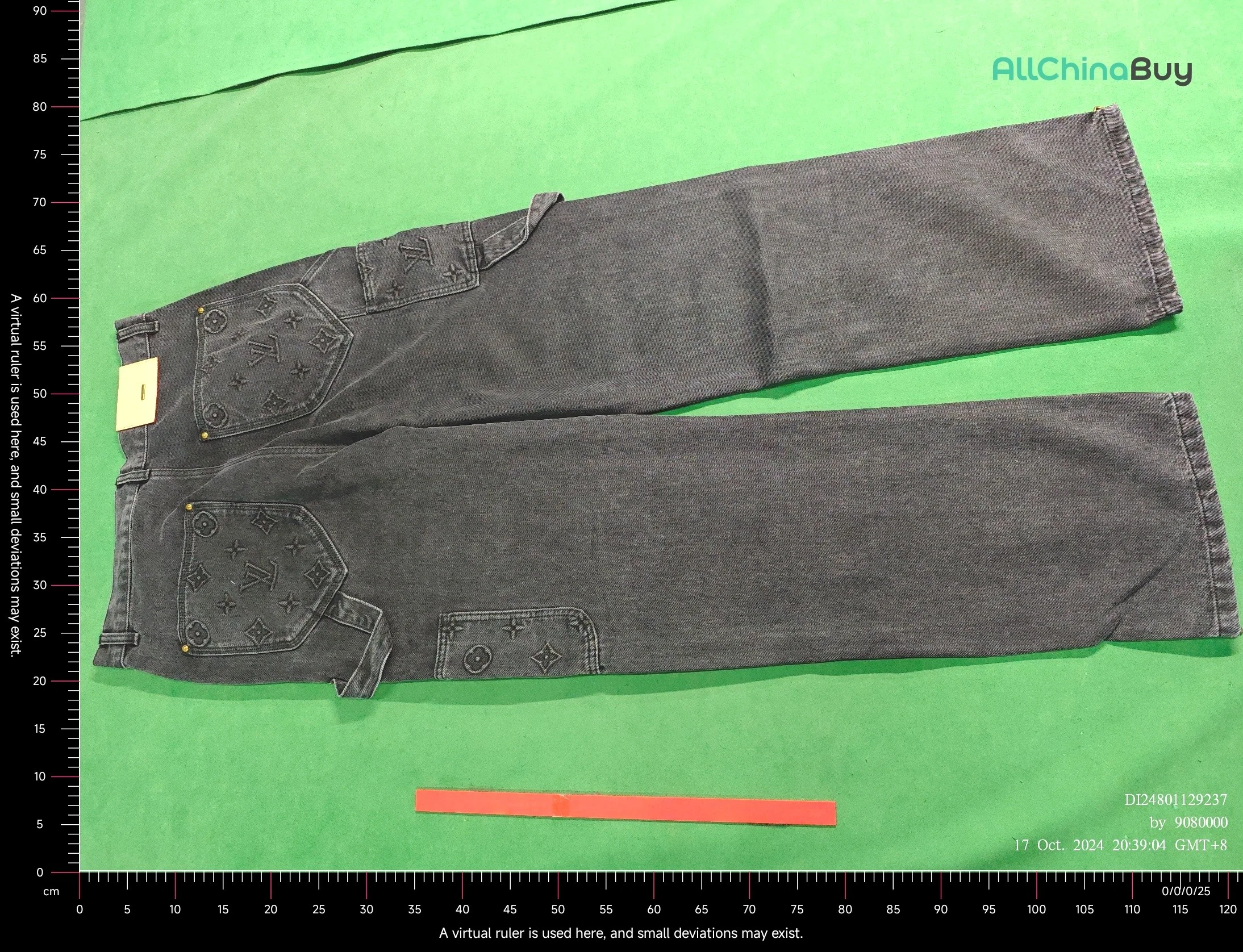 Louis Vuitton (LV) Carpenter Denim Jeans Grey - Image 4