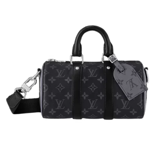Louis Vuitton (LV) Mini Keepall Duffle Bag Black Grey