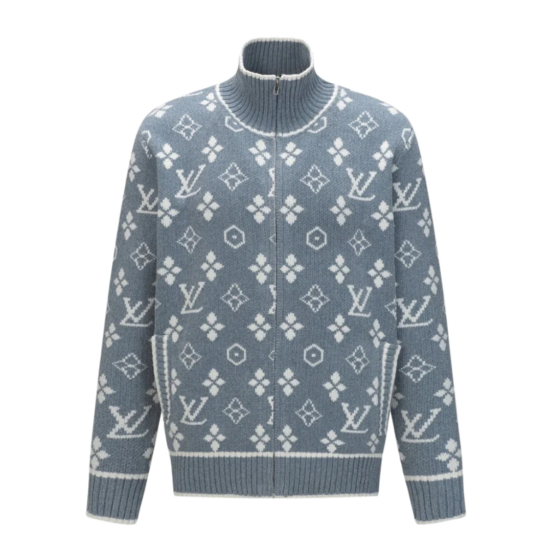 Louis Vuitton (LV) Wool Jacket Cardigan Grey