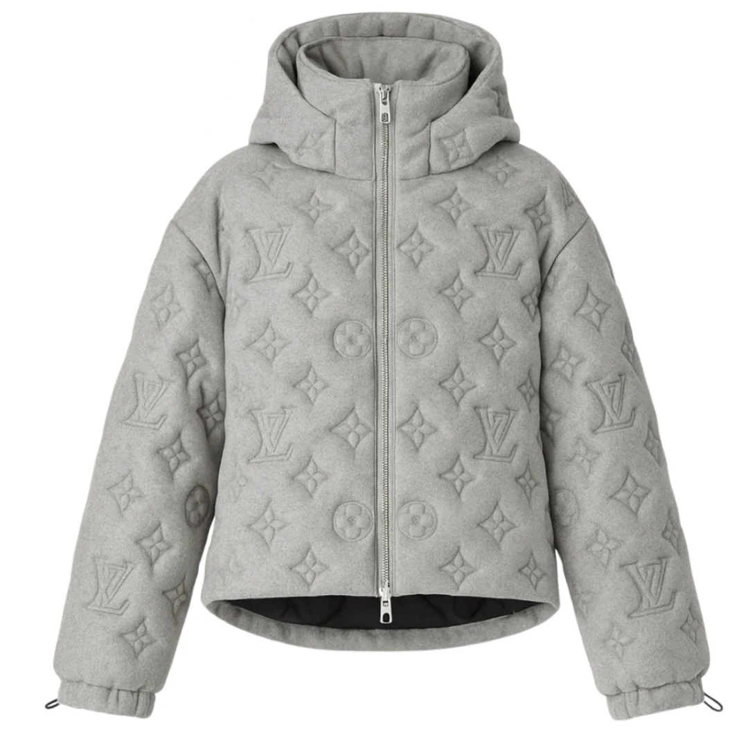 Louis Vuitton Monogramm Puffer Jacket Grey