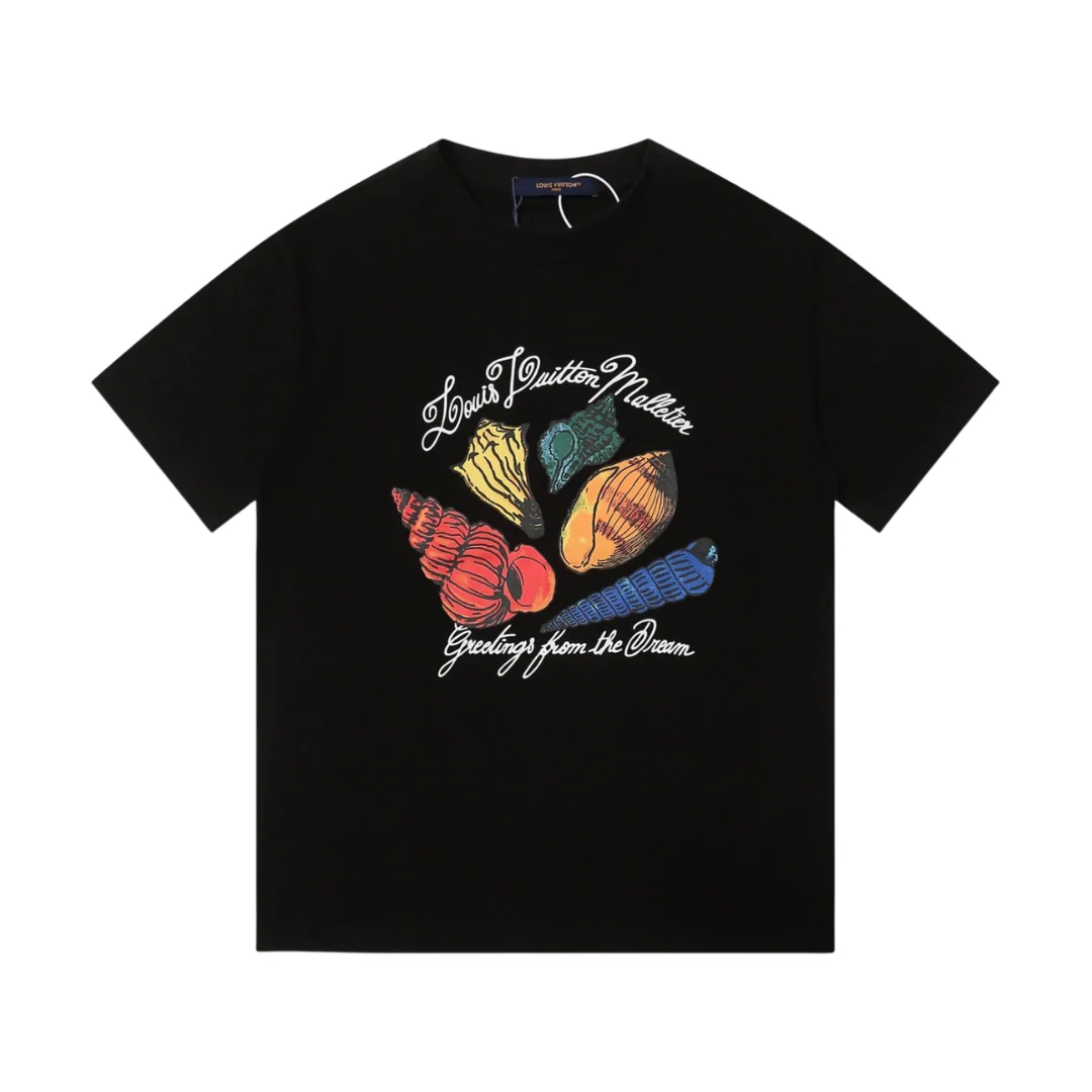 Louis Vuitton Seashells Print T.Shirt Black