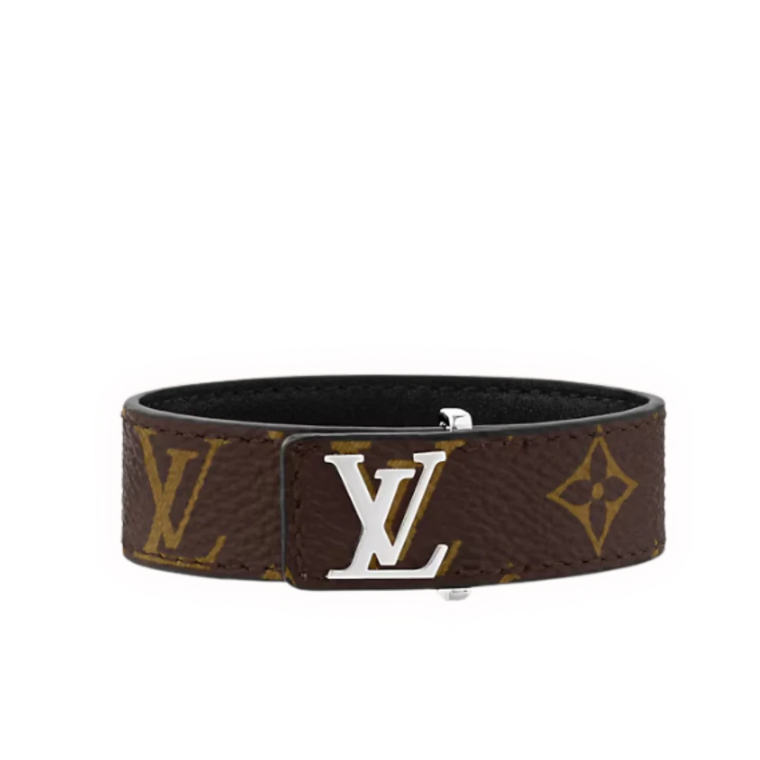 Louis Vuitton Slim Bracelet Brown & Silver