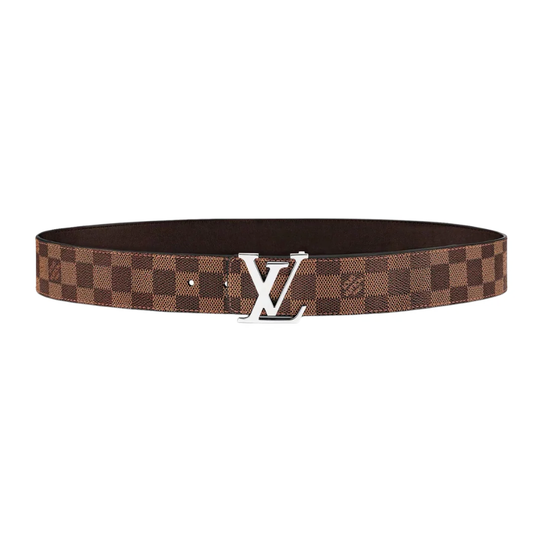 Louis Vuitton Squared Brown Belt Silver Buckle