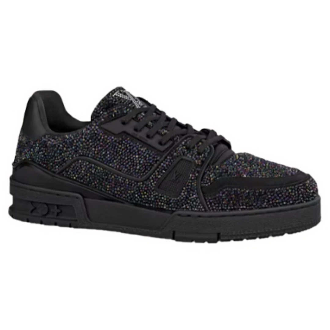 Louis Vuitton Trainer Black Crystal