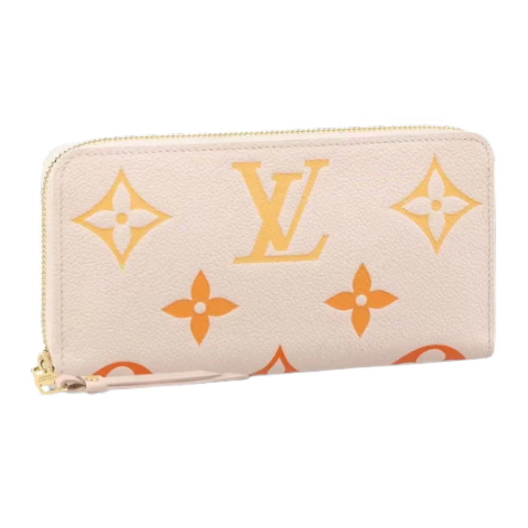 Louis Vuitton Zippy Wallet Gradient White & Orange