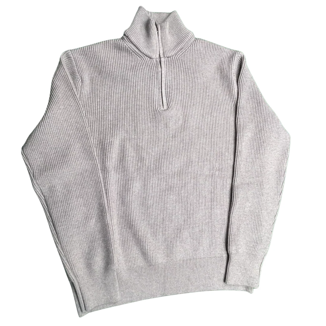 Maison Margiela Halfzip Knit Sweater Grey