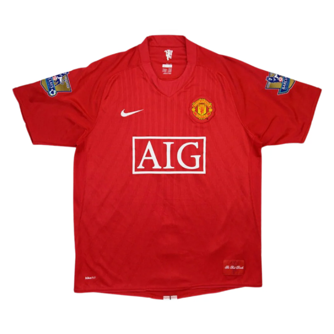 Manchester United 2007/08 Short Sleeve Home Jersey