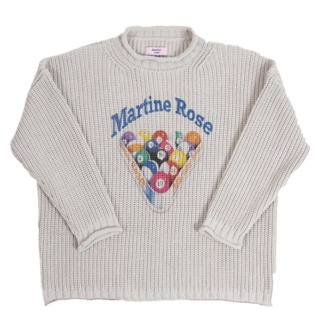 Martin Rose Billiard Knit Sweater White