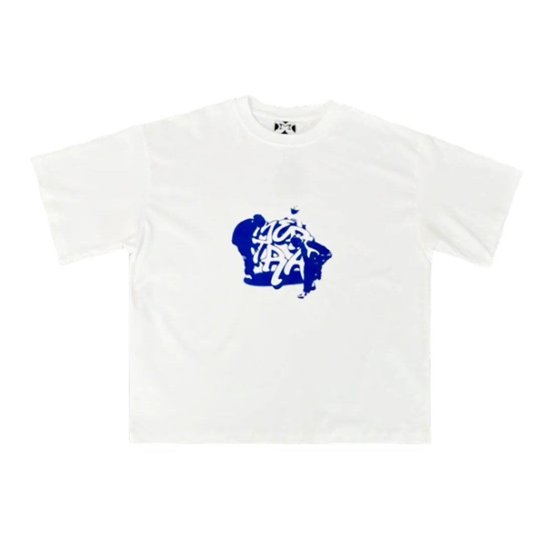 Mertra T-Shirt White & Blue