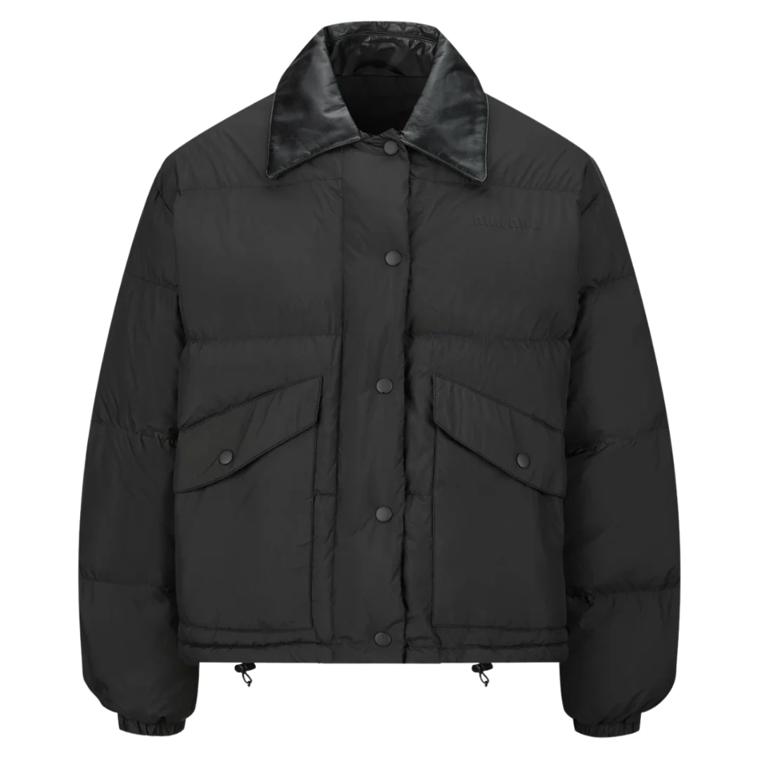 Miu Miu Cropped Jeans Jacket Black