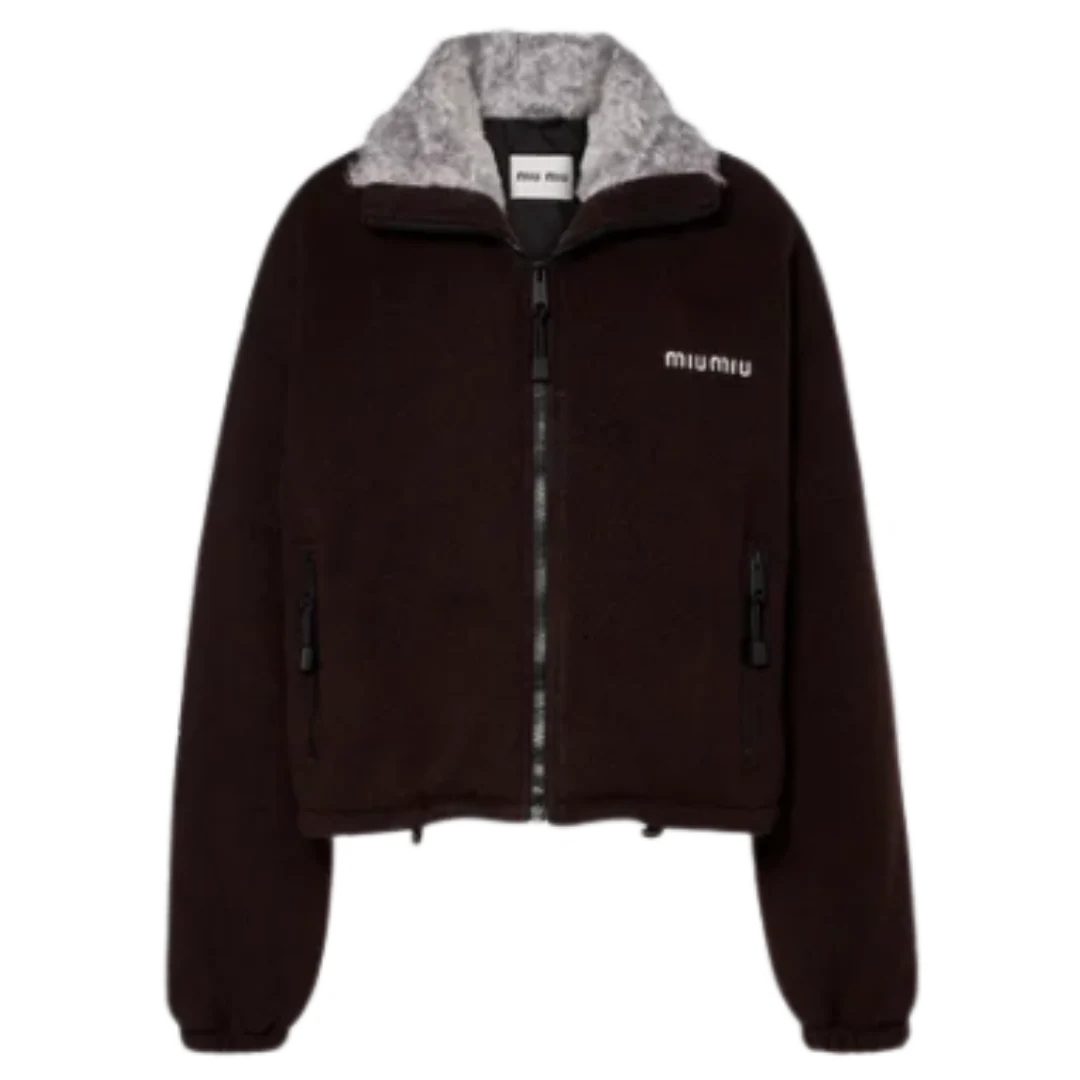 Miu Miu Fleece Bomberjacket Brown