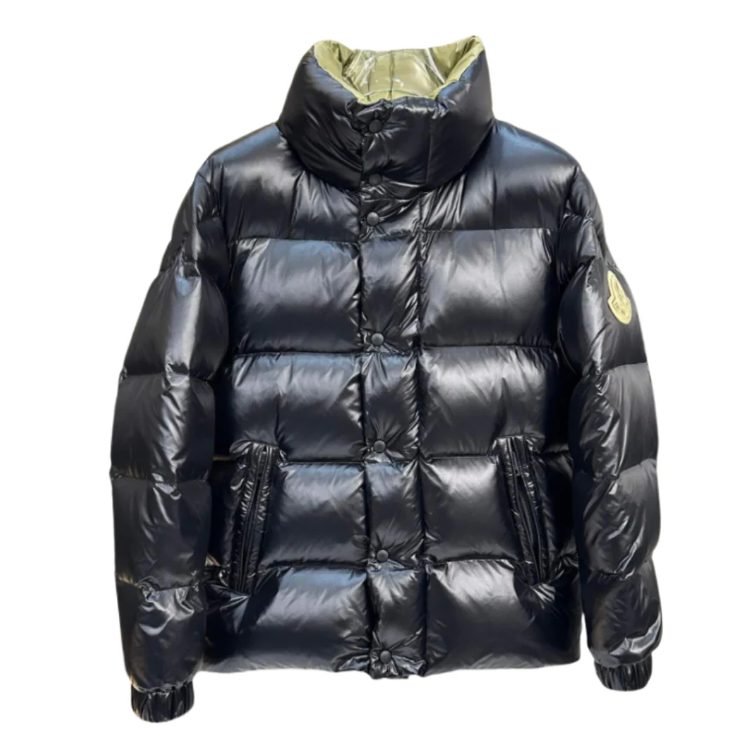 Moncler Black Yellow Reversible Puffer Down Jacket