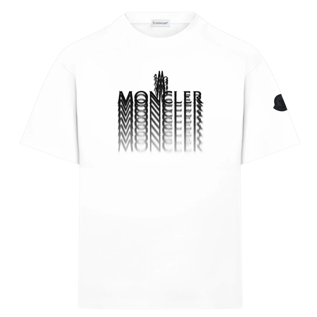 Moncler Faded Logo T-Shirt White