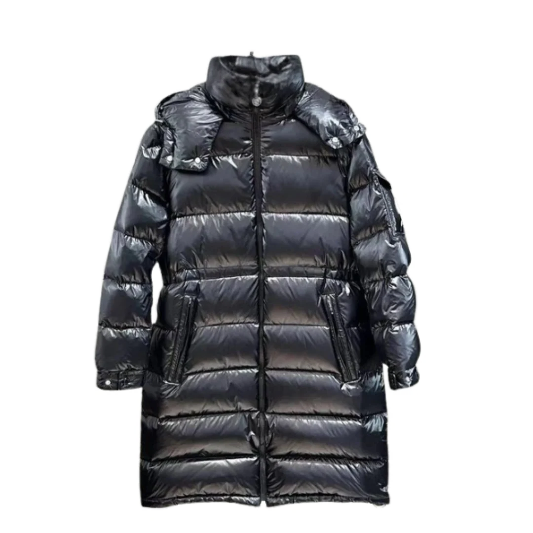 Moncler Hanoverian Loose Fit Nylon Laqué Down Coat