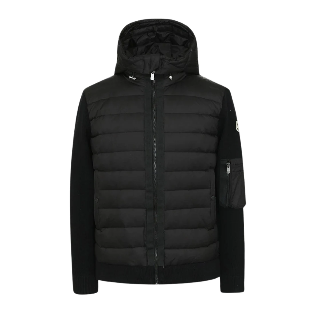 Moncler Hooded Cardigan Black