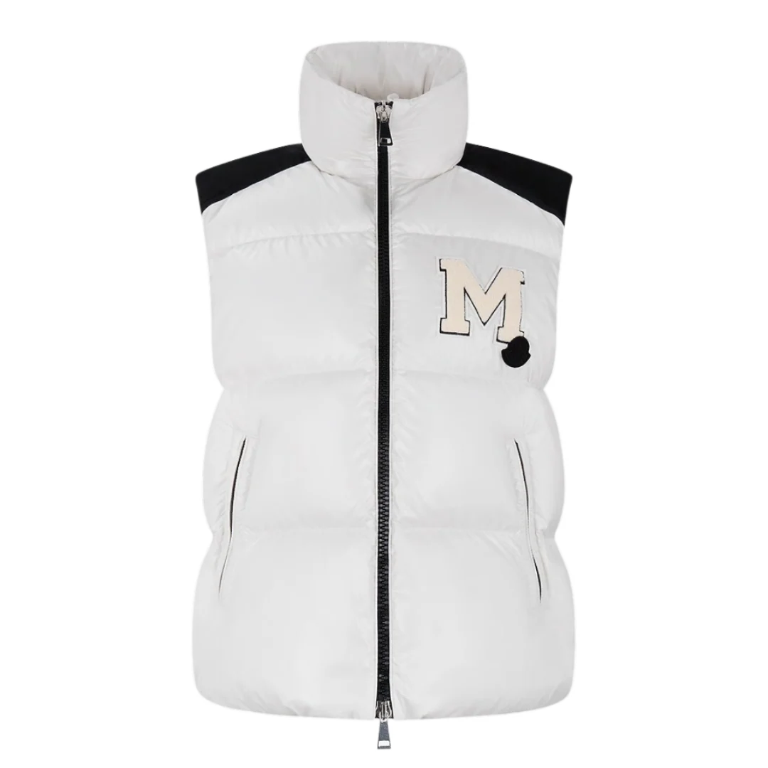 Moncler Oder Quilted Shell Gilet Vest Off-White
