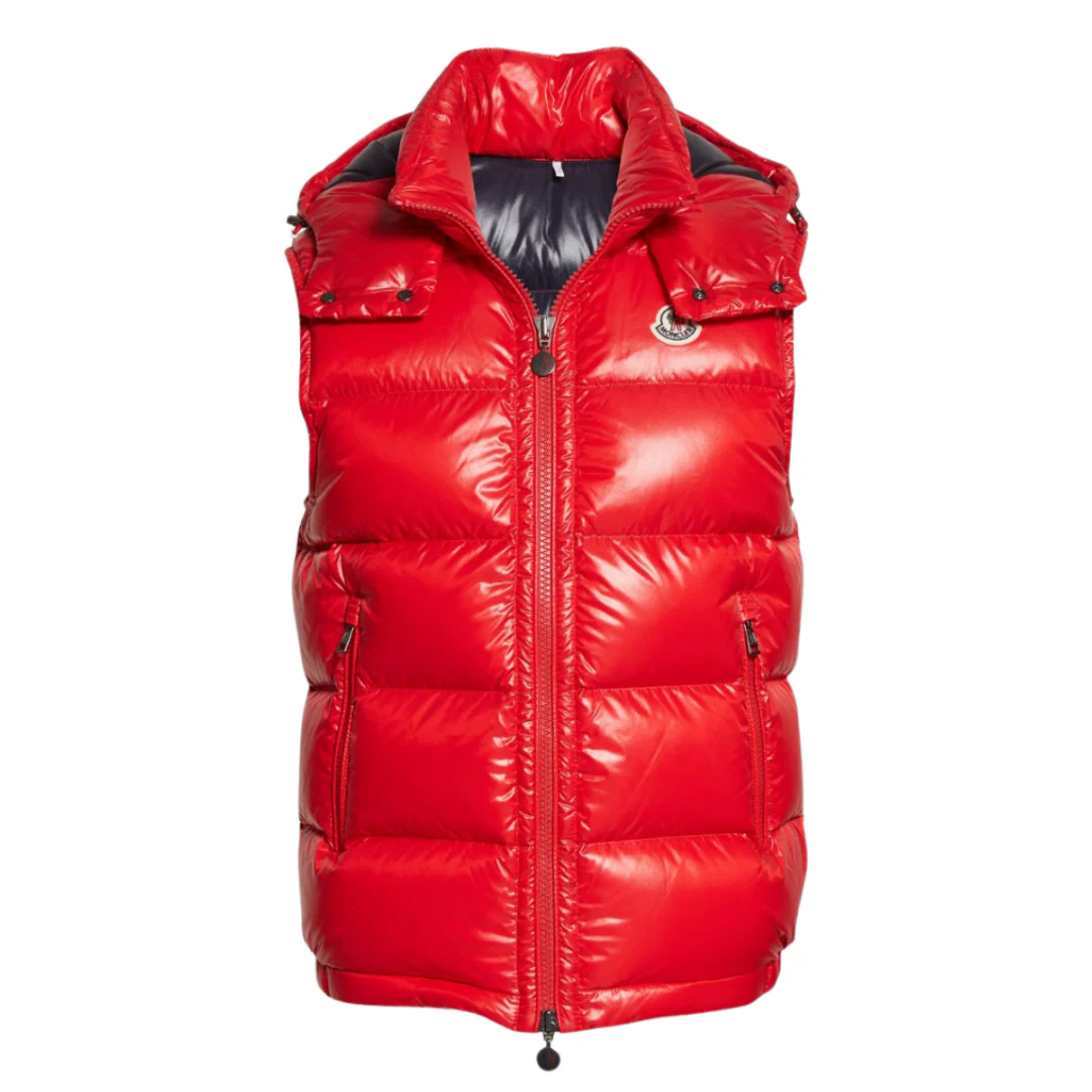Moncler Shiny Vest Red