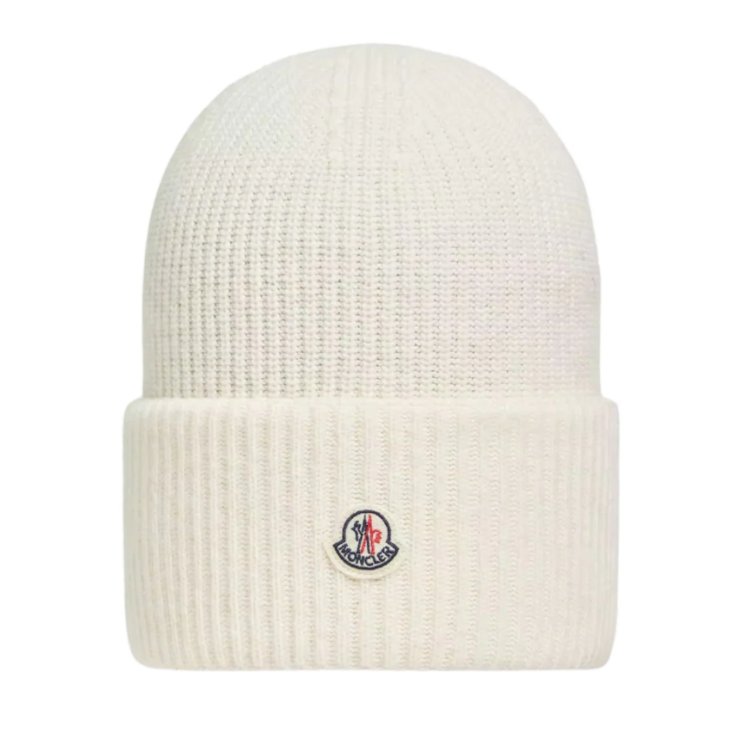 Moncler Wool Beanie White