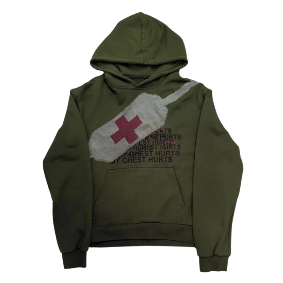 My Chest Hurts Hoodie Green