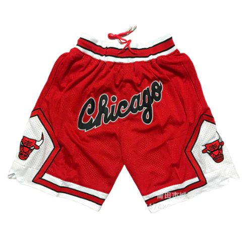 NBA Basketball Vintage Shorts Chicago Bulls Red