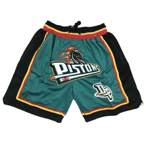 NBA Basketball Vintage Shorts Detroit Pistons Green