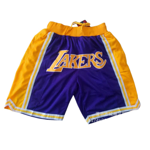 NBA Basketball Vintage Shorts LA Lakers Yellow